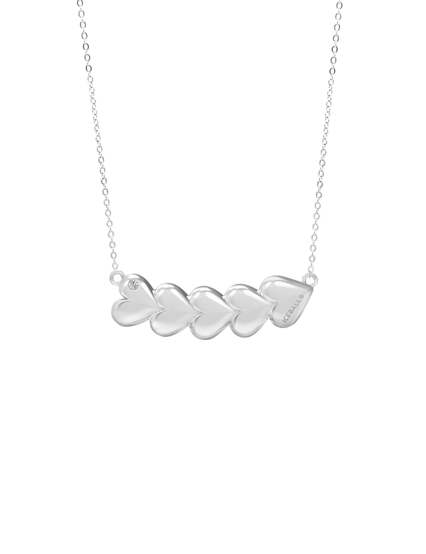 Heart link necklace (WG)