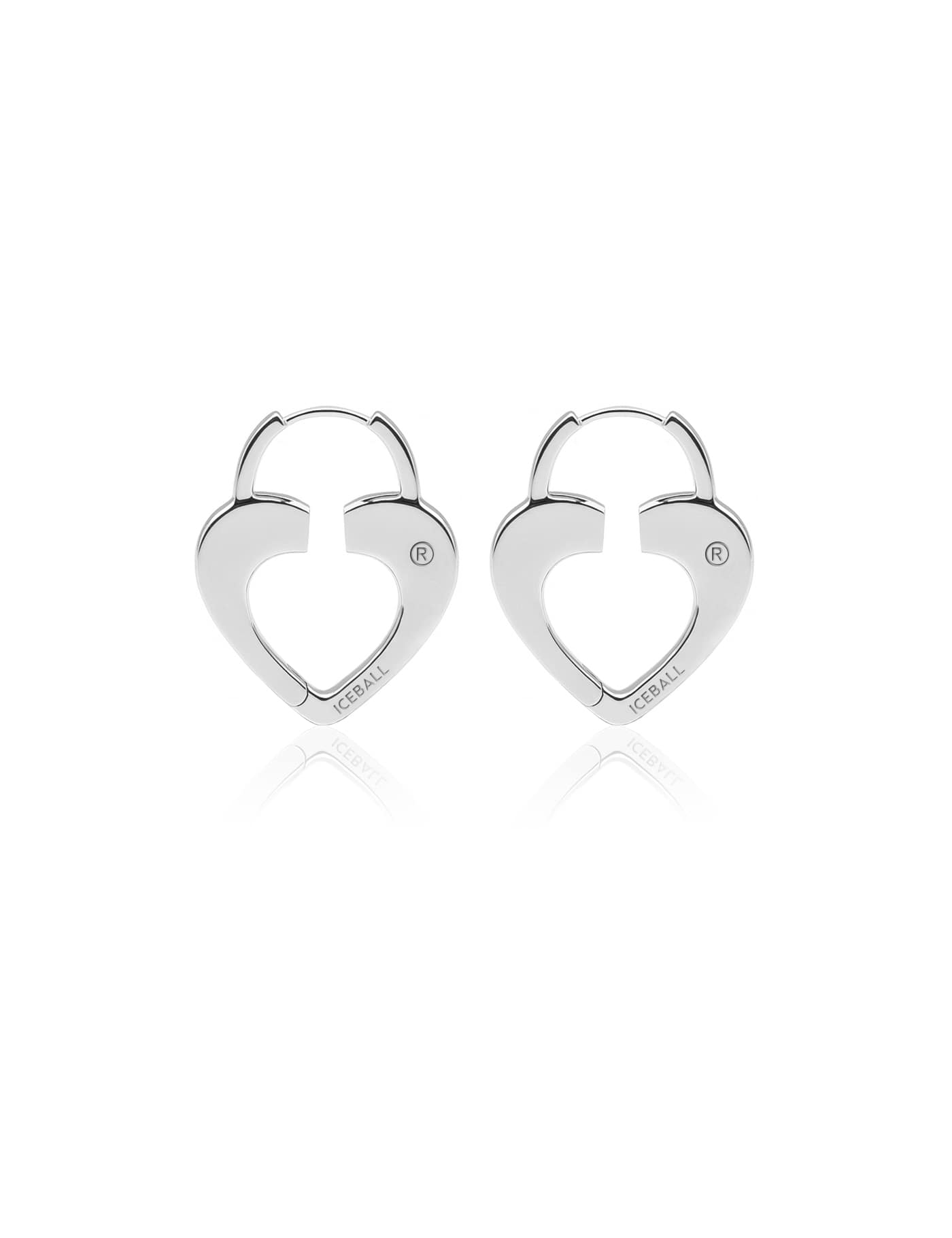 Heart lock earring (WG)