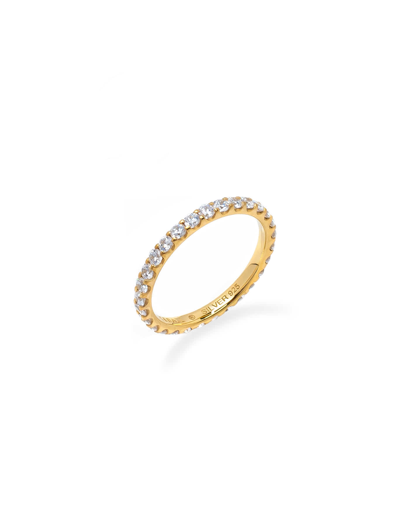 Ice 2mm pave ring (G)