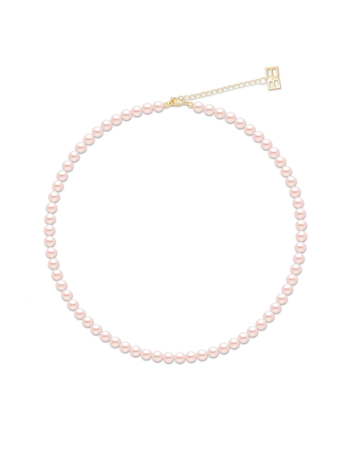 Ice pearl necklace M (Peach)