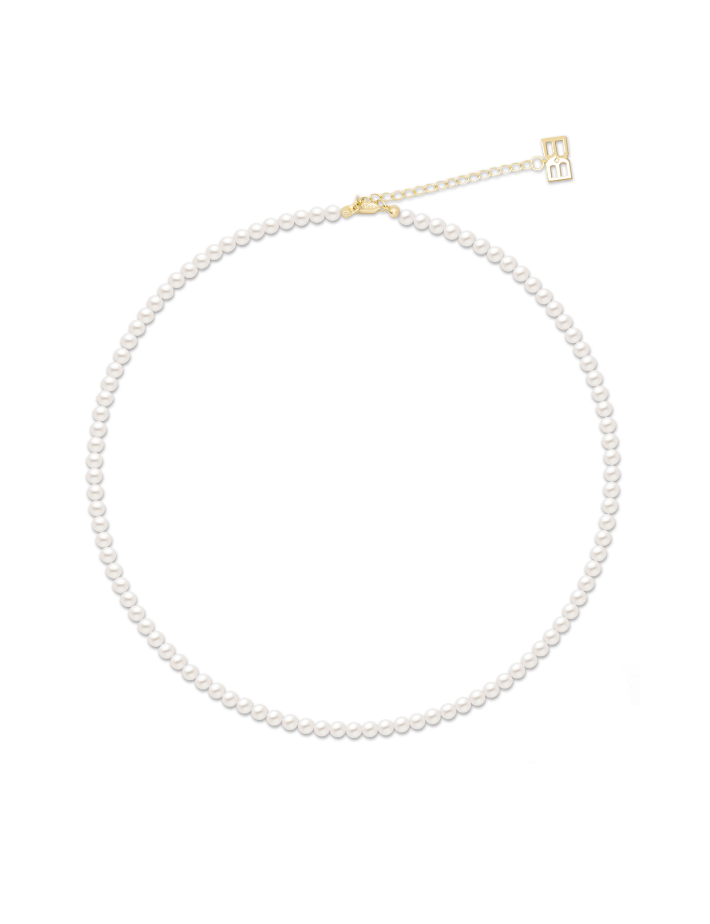 Ice pearl necklace S (White)