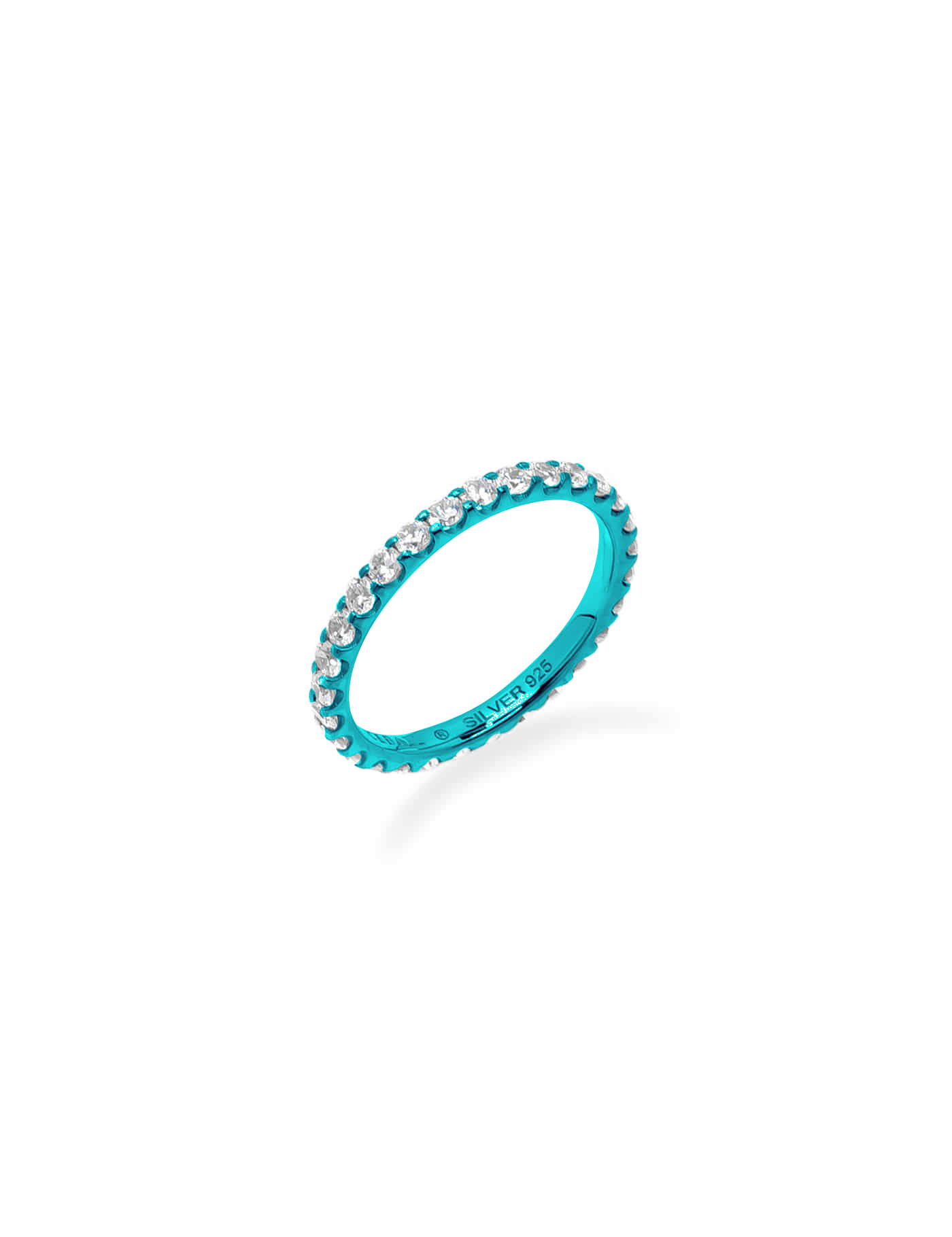Ice 2mm pave ring (ICE BLUE)