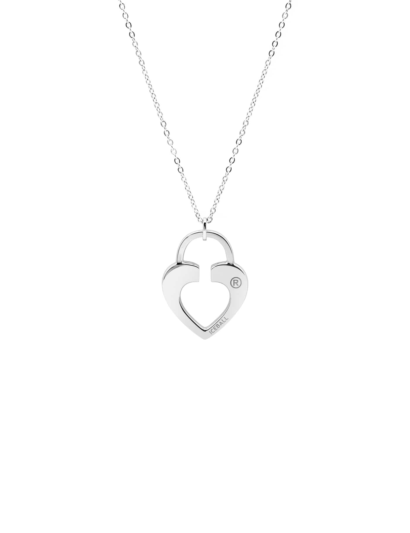 Heart lock necklace (WG)