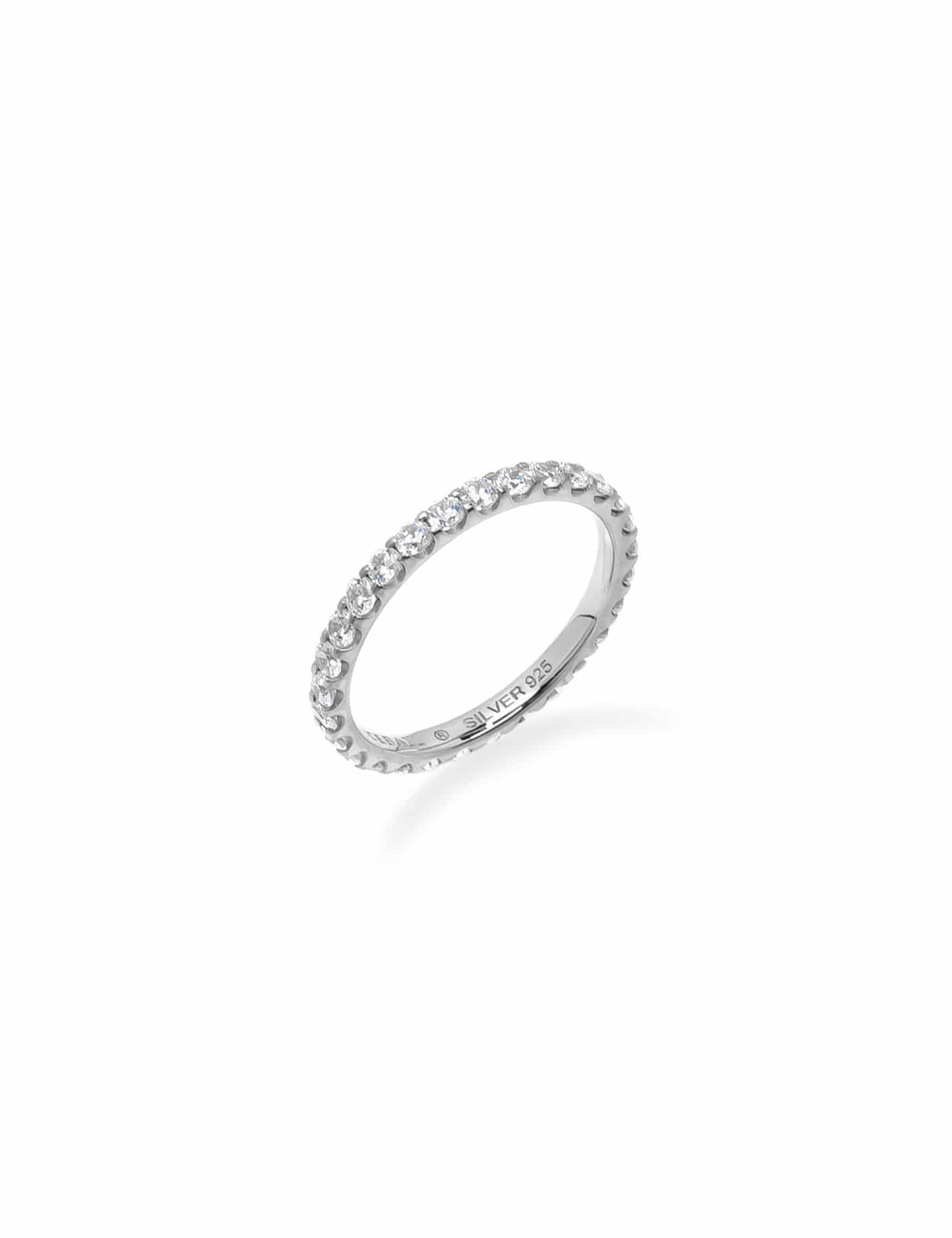 Ice 2mm pave ring (WG)