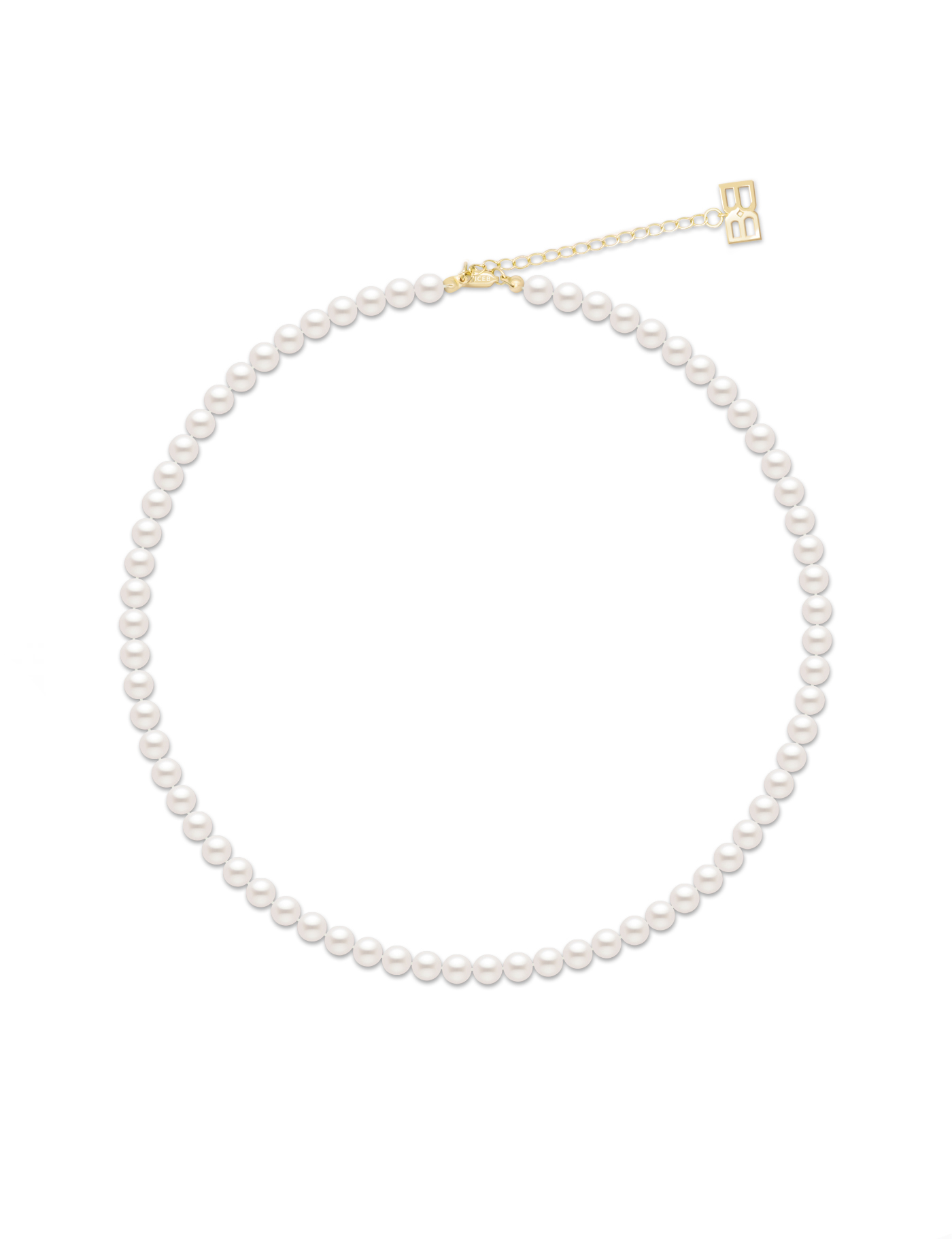 Ice pearl necklace M (White)