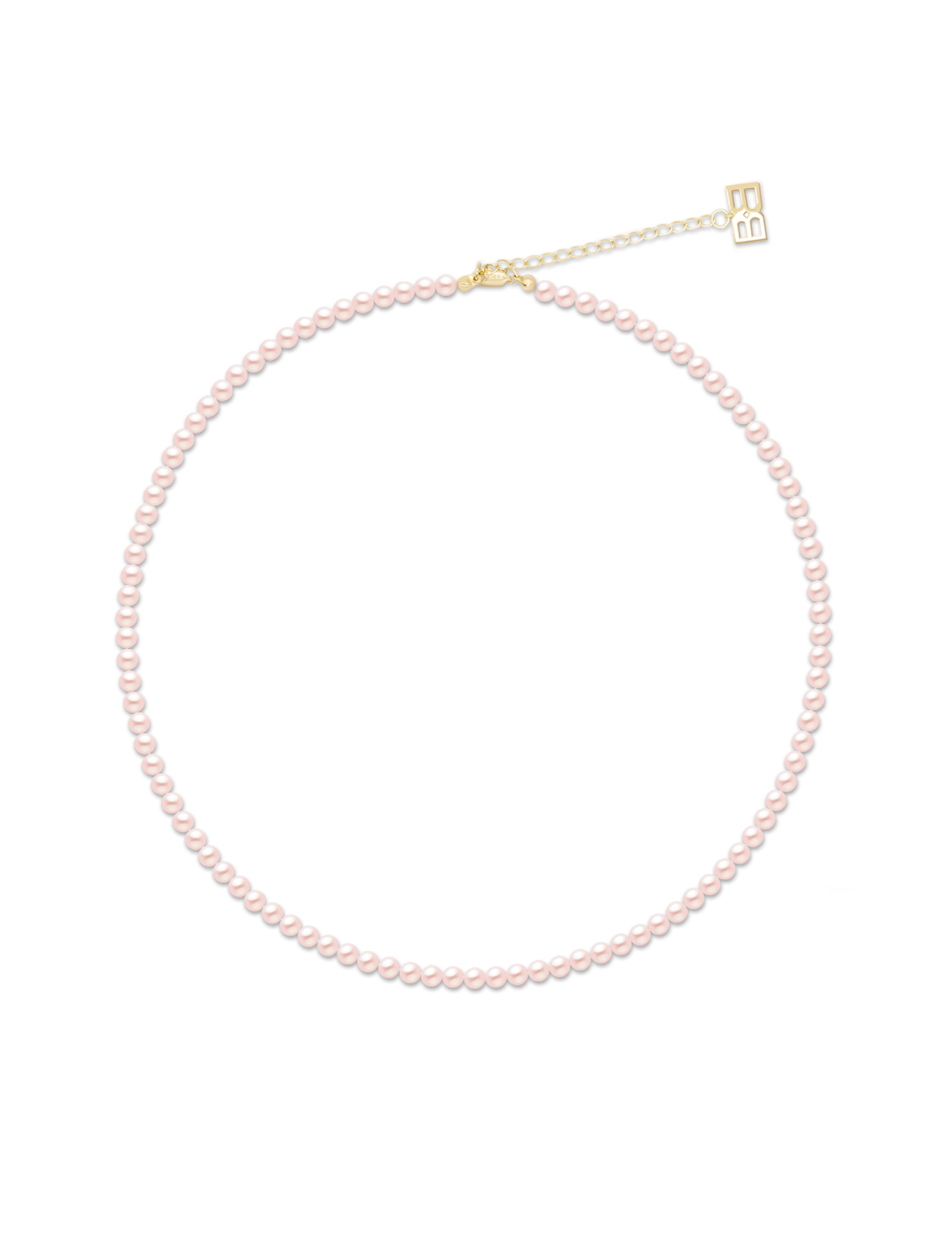 Ice pearl necklace S (Peach)
