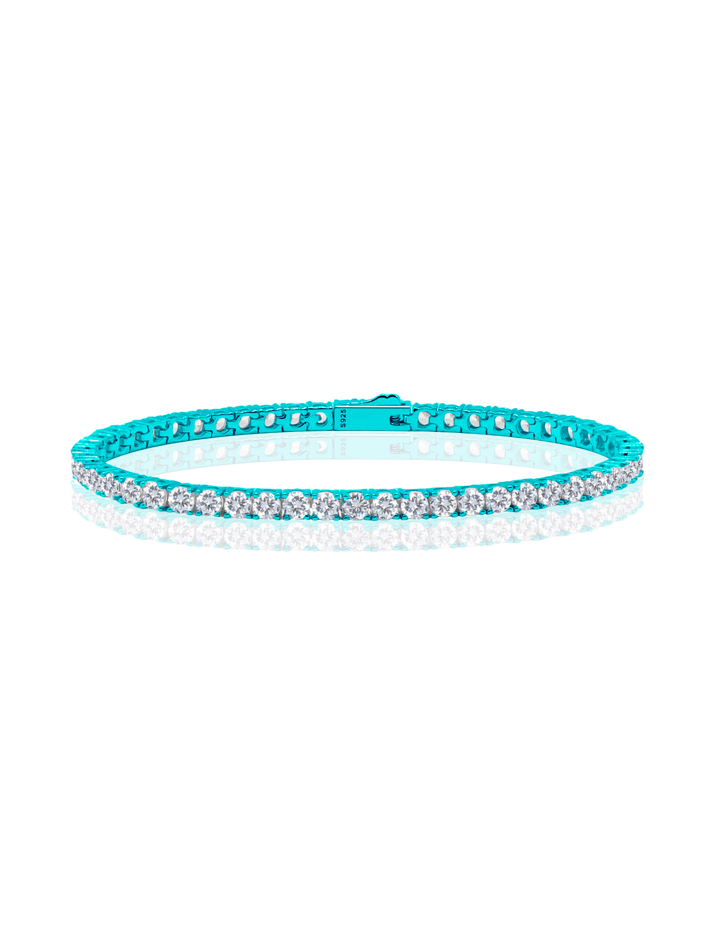 Ice tennis bracelet 3mm (ICE BLUE)